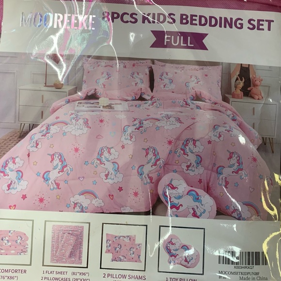 Pink Unicorn Kids Bedding Set - Full - Picture 1 of 3